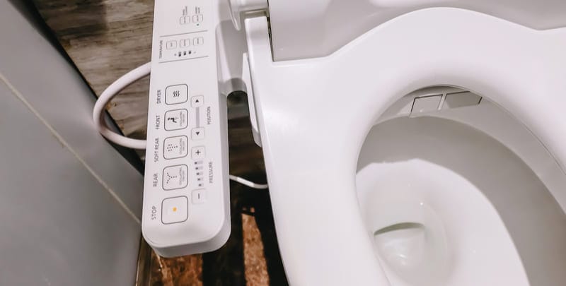 controls for a bidet toilet seat