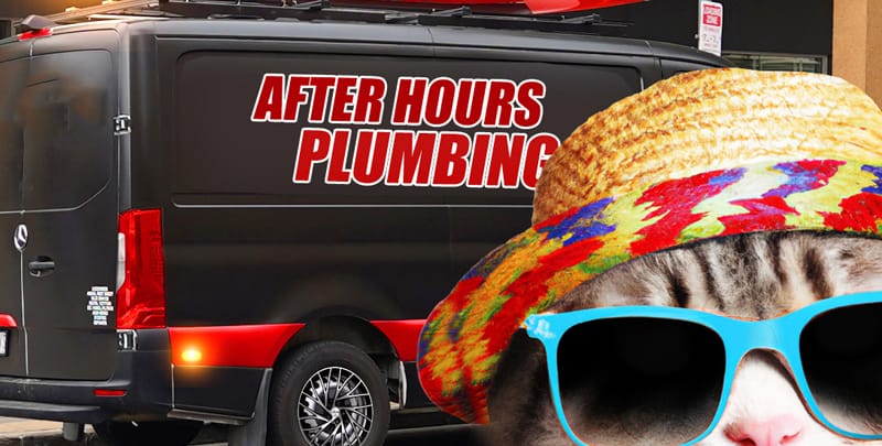 after hours plumbing service vehicle